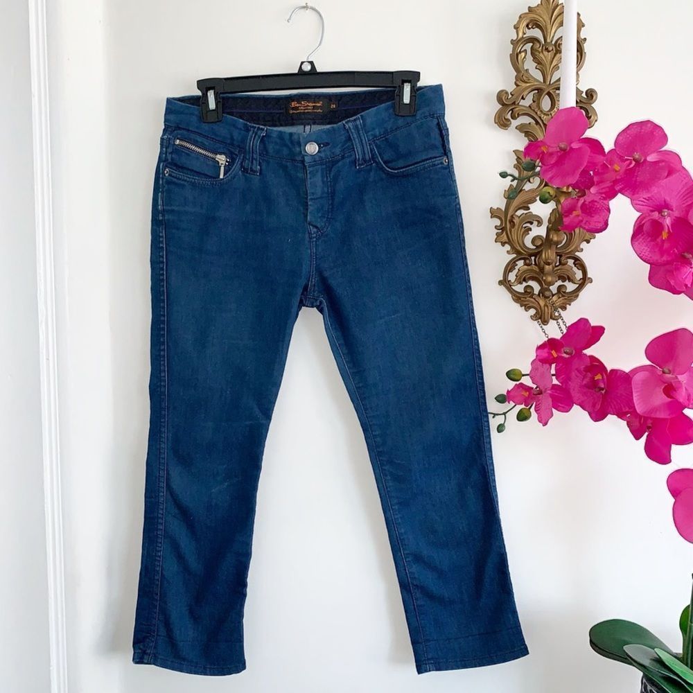 BEN SHERMAN Crop Straight Leg Jeans Size 28